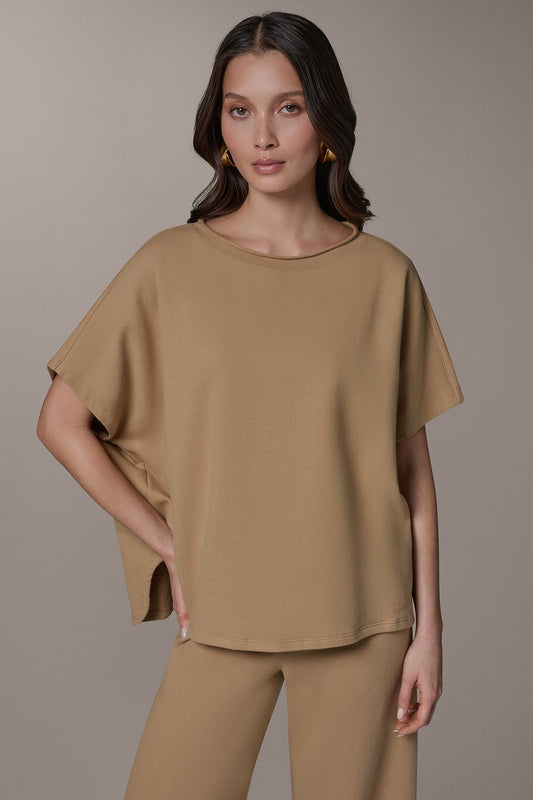 SHORT SLEEVE BOATNECK PULLOVER