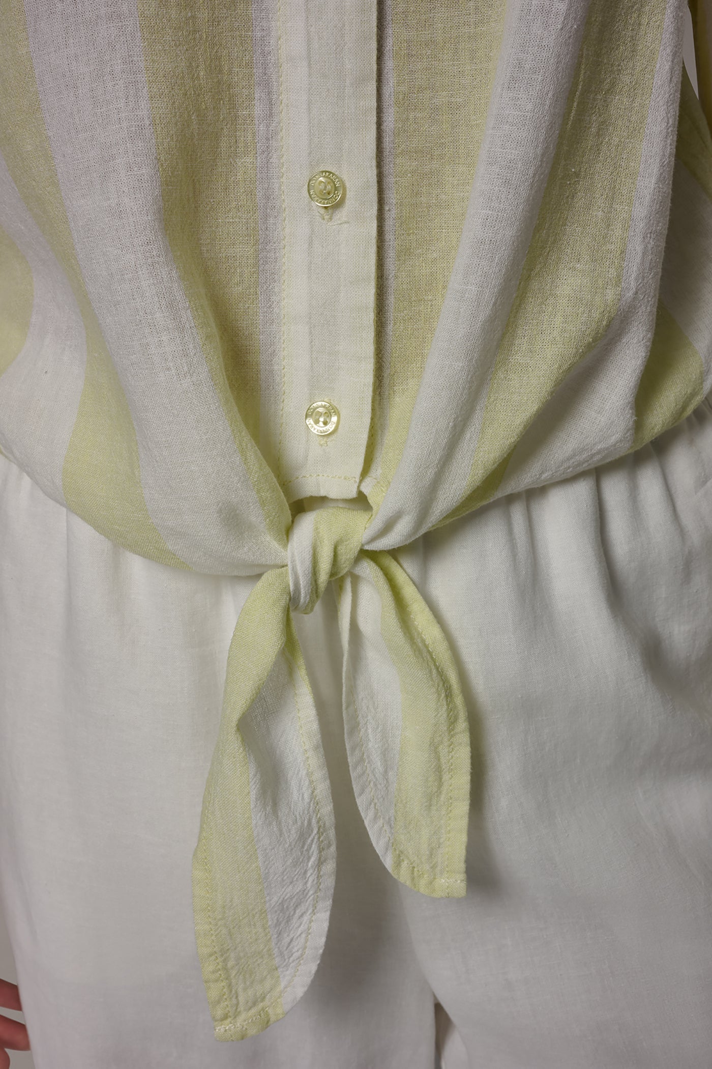 LONG SLEEVE TIE-FRONT BLOUSE