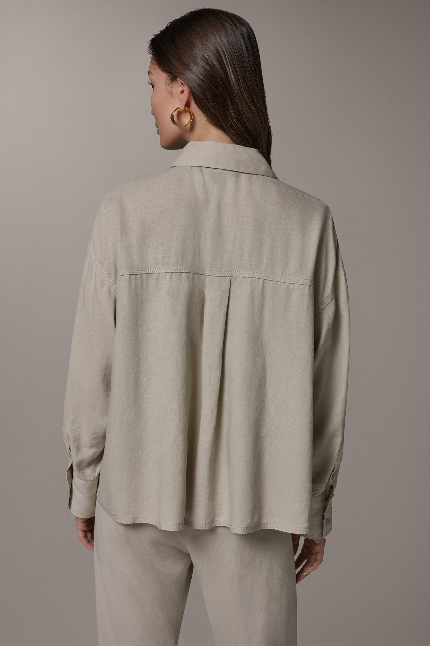 LONG SLEEVE HALF BUTTON BLOUSE