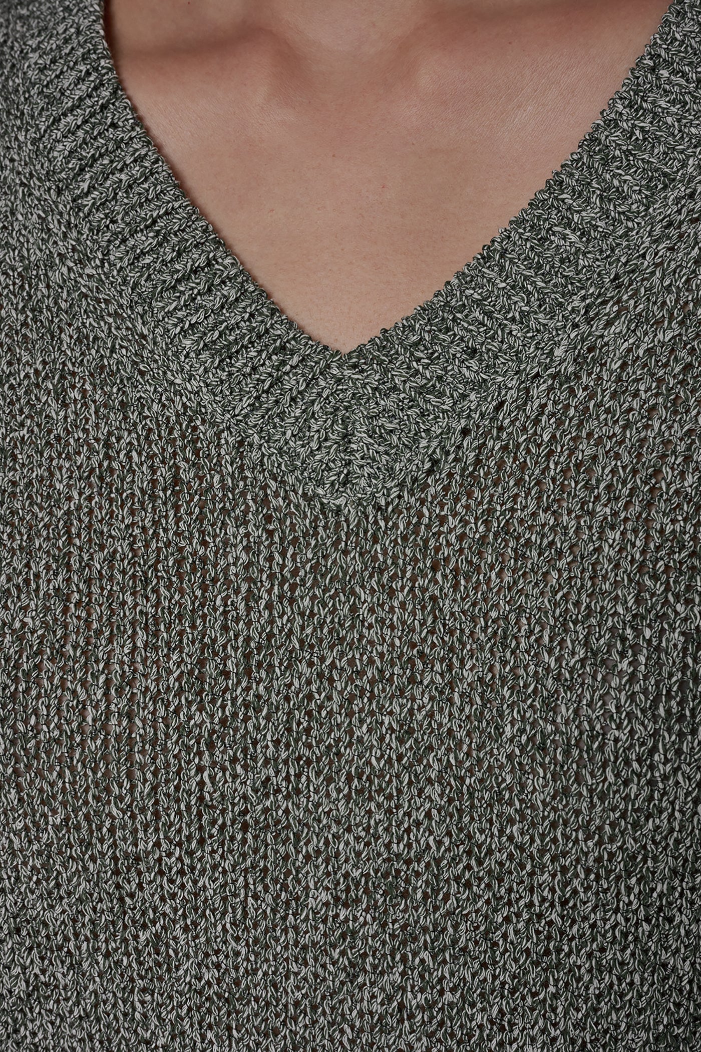 SHORT SLEEVE MÉLANGE EASY SWEATER