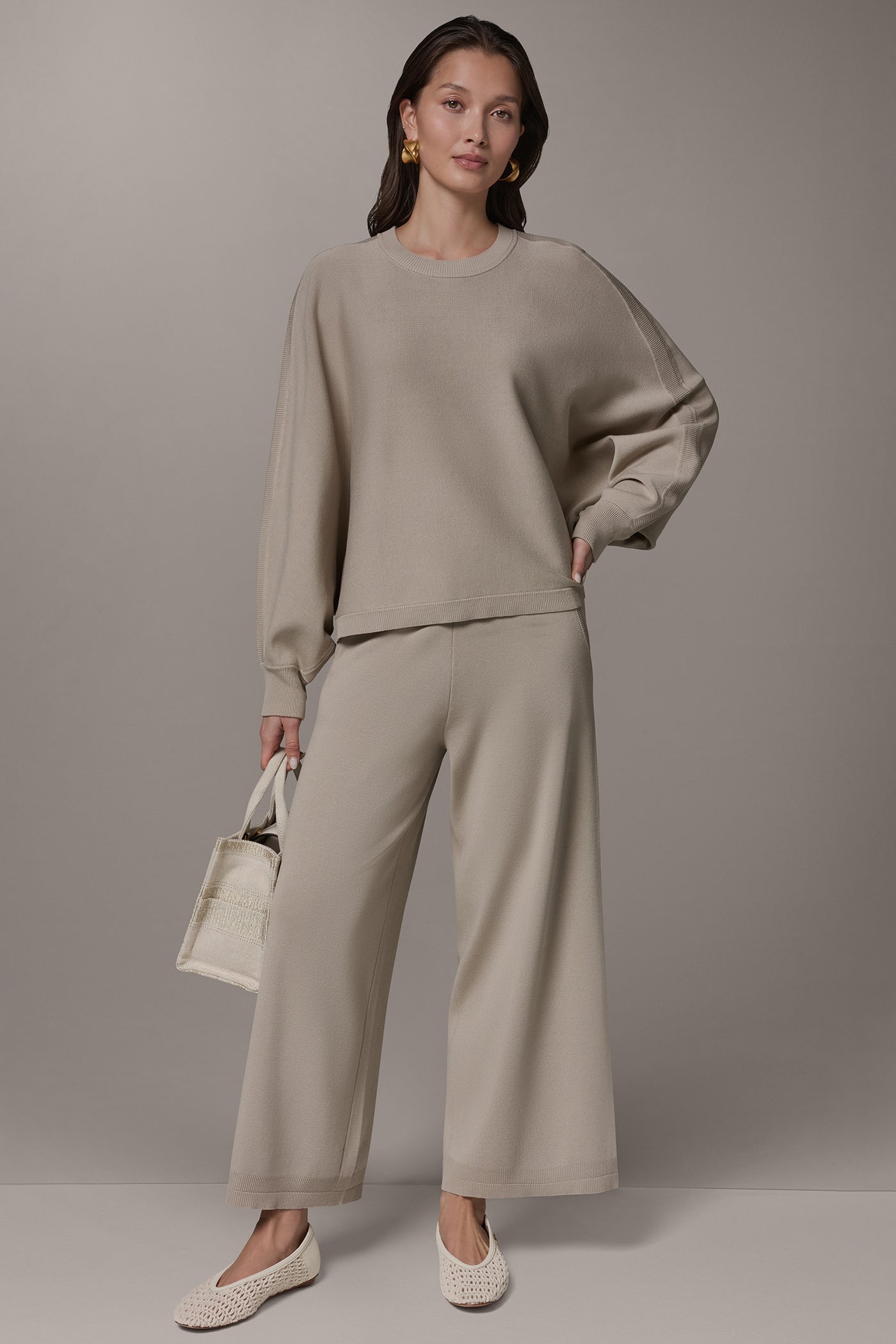 LONG DOLMAN SLEEVE SWEATER