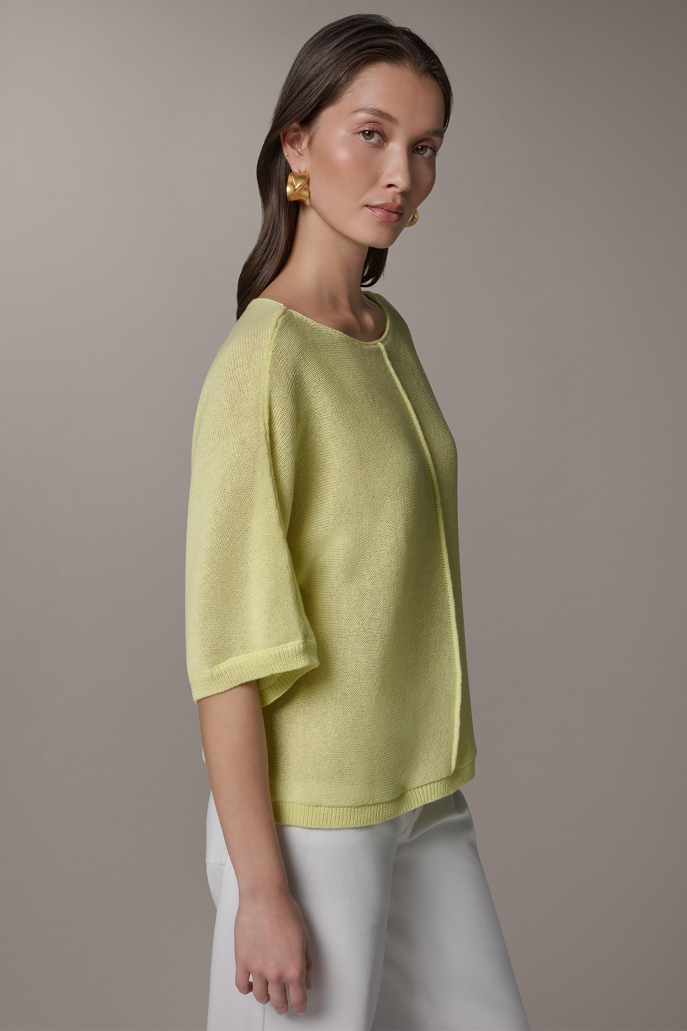 DOLMAN SLEEVE BALLET NECK SWEATER