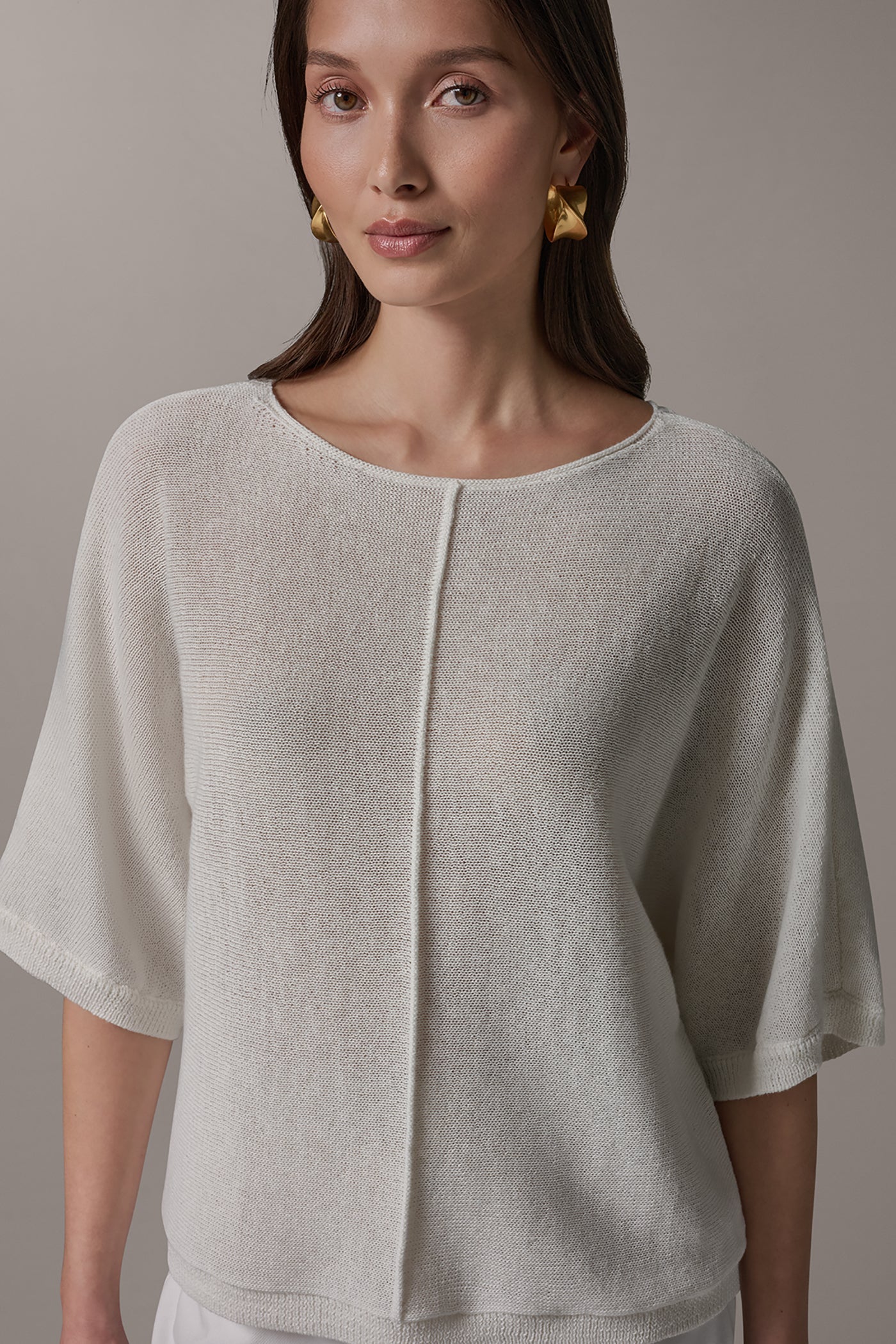 DOLMAN SLEEVE BALLET NECK SWEATER