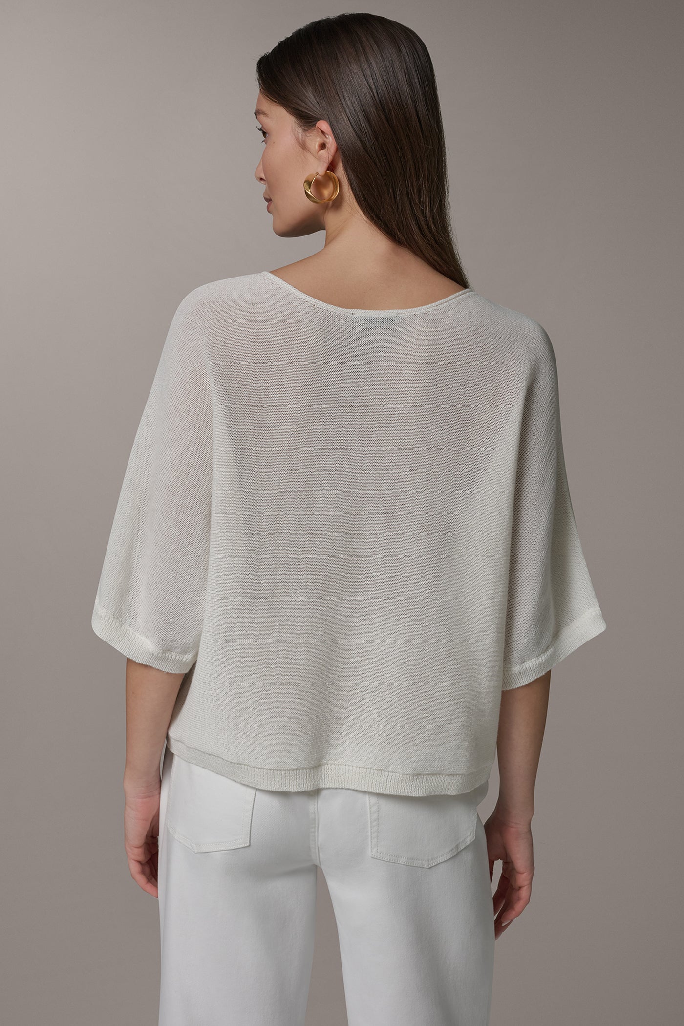 DOLMAN SLEEVE BALLET NECK SWEATER