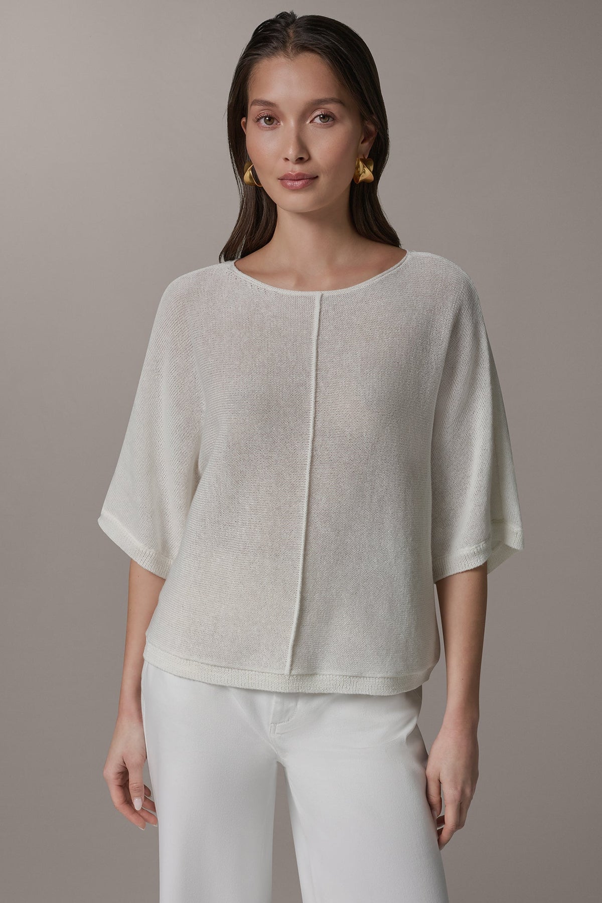 DOLMAN SLEEVE BALLET NECK SWEATER