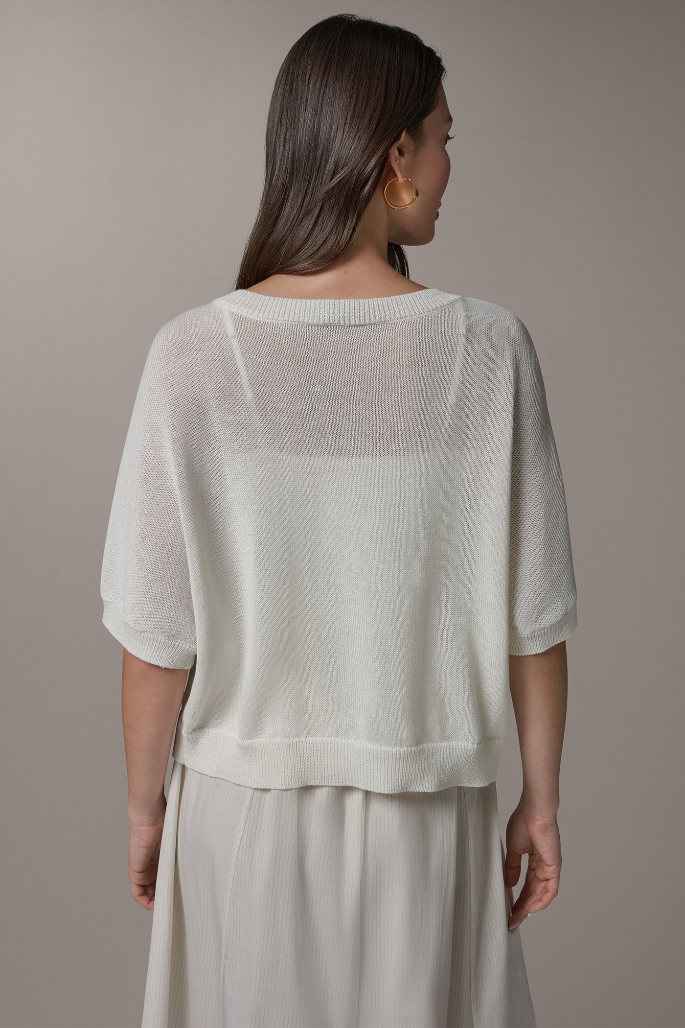 SHORT SLEEVE EASY CARDIGAN